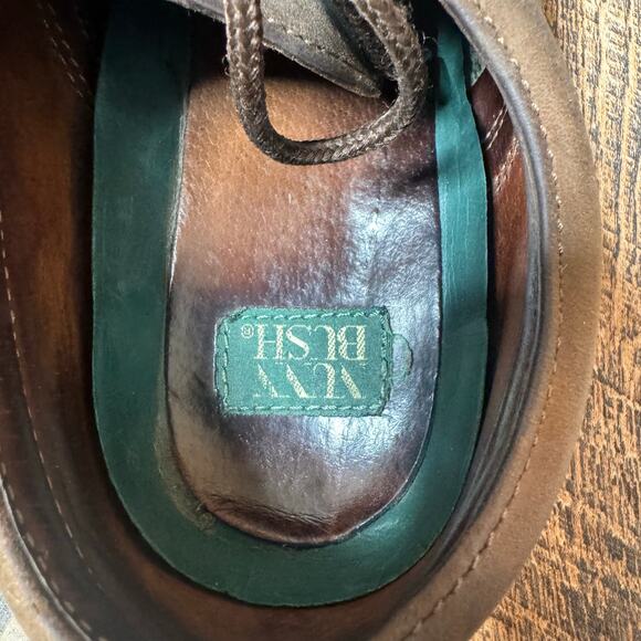 Nunn Bush Shoes Mens‎ 9.5 Wide Portland Oxfords Causal Brown Leather - Picture 2 of 7